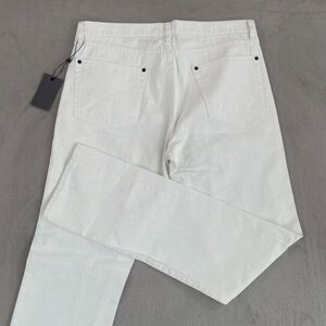 John Varvatos Motor City Pants Men 32x33 White Slim Straight Designer NWT $298